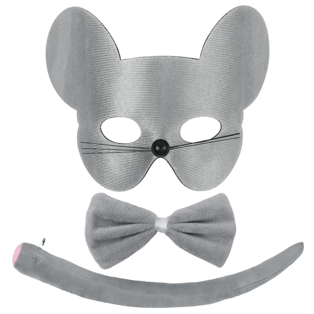 8485 Mouse Ears Halloween Costume With Mask,tie,tail And Gloves